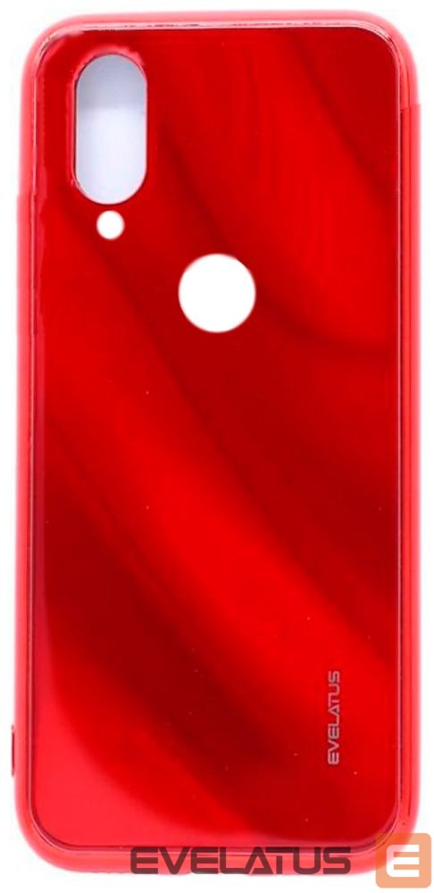 Tagakaaned Evelatus Xiaomi Redmi 7 Water Ripple Full Color Electroplating Tempered Glass Case Red