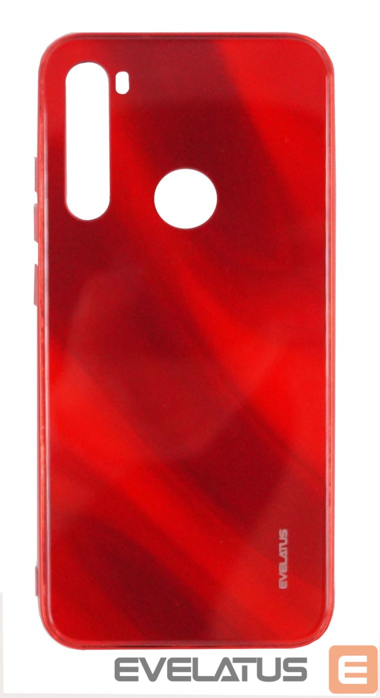 Tagakaaned Evelatus Xiaomi Xiaomi Redmi Note 8 / Redmi Note 8 2021 Water Ripple Full Color Electroplating Tempered Glass Case Red
