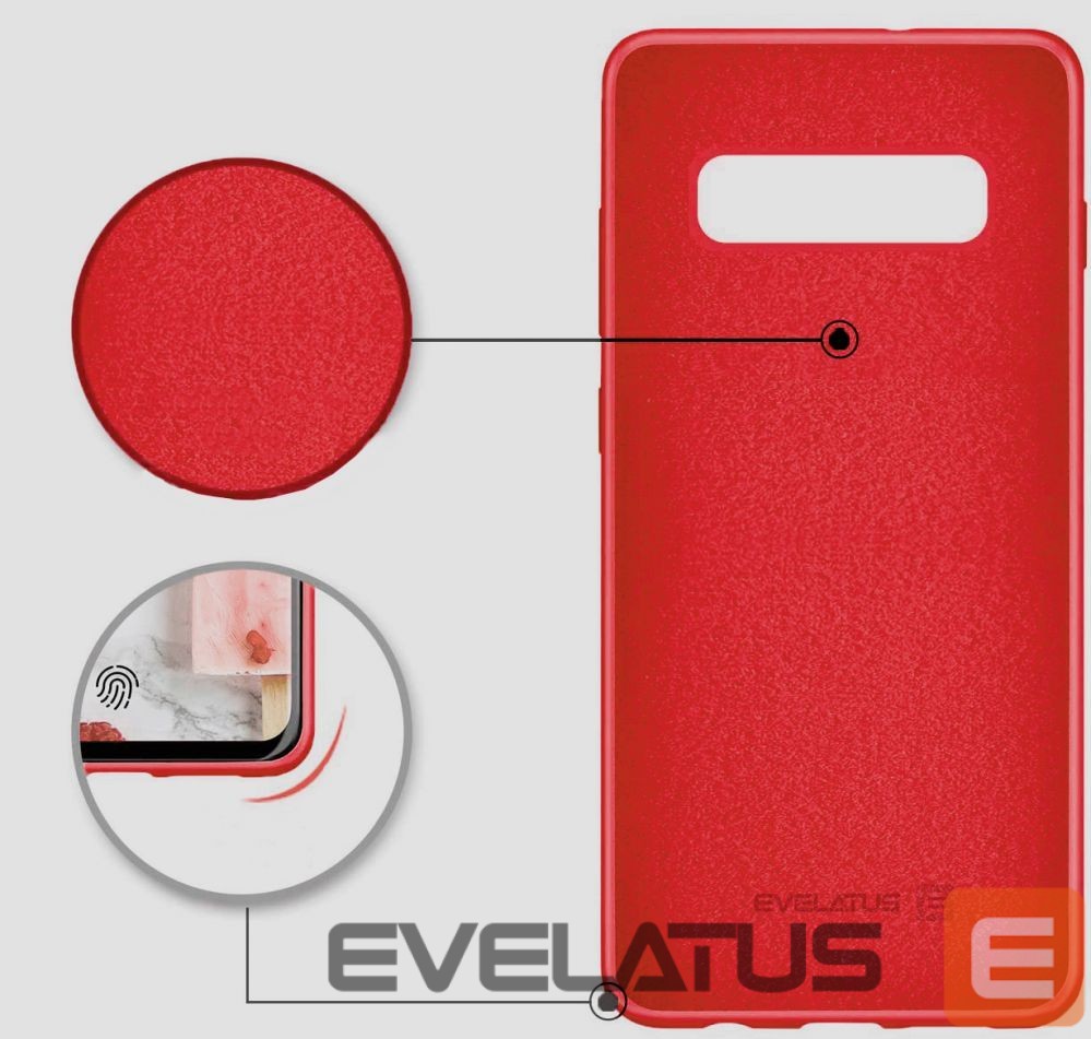 Tagakaaned Evelatus Samsung Galaxy S10 Nano Silicone Case Soft Touch TPU Red
