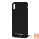 Tagakaaned Karl Lagerfeld Apple iPhone XR Silver Logo Silicone Case Black