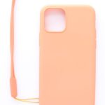 Tagakaaned Evelatus Apple iPhone 11 Pro Soft Touch Silicone Case with Strap Pink