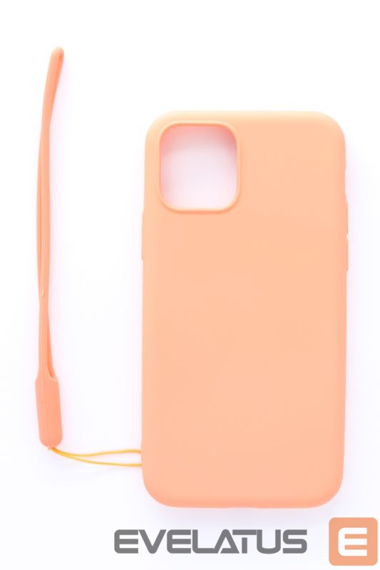 Tagakaaned Evelatus Apple iPhone 11 Pro Soft Touch Silicone Case with Strap Pink