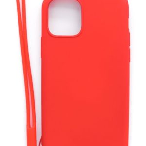 Tagakaaned Evelatus Apple iPhone 11 Pro Soft Touch Silicone Case with Strap Red