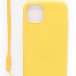 Tagakaaned Evelatus Apple iPhone 11 Pro Soft Touch Silicone Case with Strap Yellow
