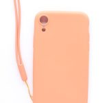 Tagakaaned Evelatus Apple iPhone XR Soft Touch Silicone Case with Strap Pink