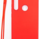 Tagakaaned Evelatus Xiaomi Xiaomi Redmi Note 8 / Redmi Note 8 2021 Soft Touch Silicone Case with Strap Red