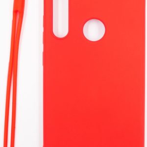Tagakaaned Evelatus Xiaomi Xiaomi Redmi Note 8 / Redmi Note 8 2021 Soft Touch Silicone Case with Strap Red