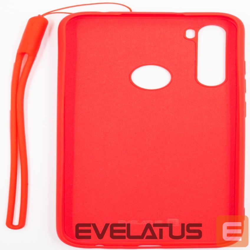 Tagakaaned Evelatus Xiaomi Xiaomi Redmi Note 8 / Redmi Note 8 2021 Soft Touch Silicone Case with Strap Red