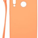 Tagakaaned Evelatus Huawei P30 Lite Soft Touch Silicone Case with Strap Pink