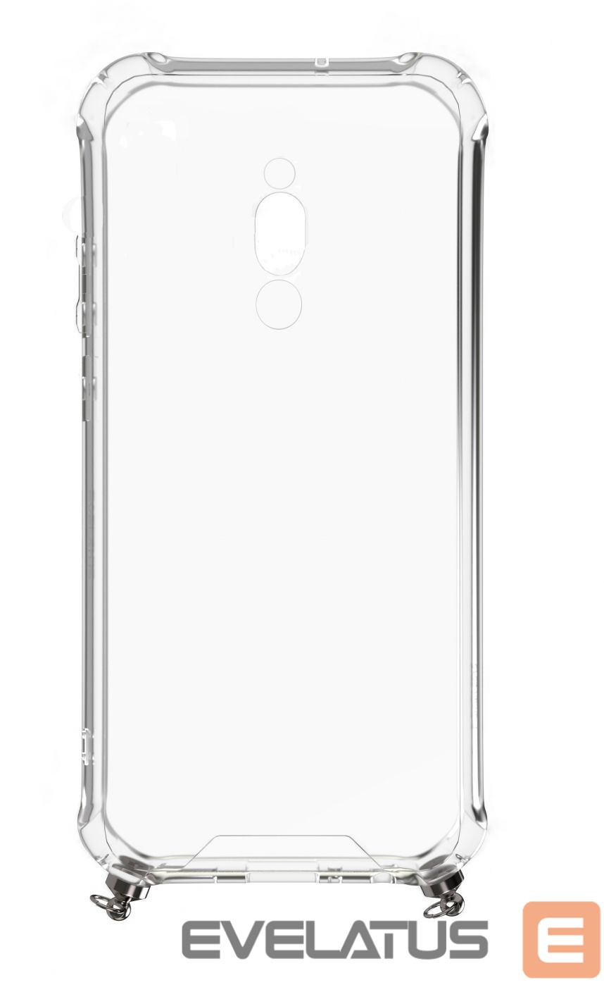 Tagakaaned Evelatus Xiaomi Redmi 8 Silicone Transparent with Necklace TPU Strap Silver