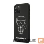 Tagakaaned Karl Lagerfeld Apple iPhone 11 Pro Silicone Ikonik White Outline Black