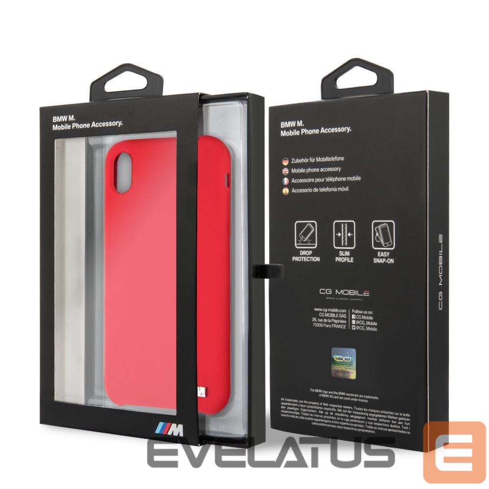 Tagakaaned BMW Apple iPhone XR Hardcase Silicone Red