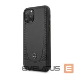 Tagakaaned Mercedes-Benz Apple iPhone 11 Pro Leather Hardcase Perforation Black