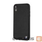 Tagakaaned BMW Apple iPhone XR Perforated Leather Hardcase Black