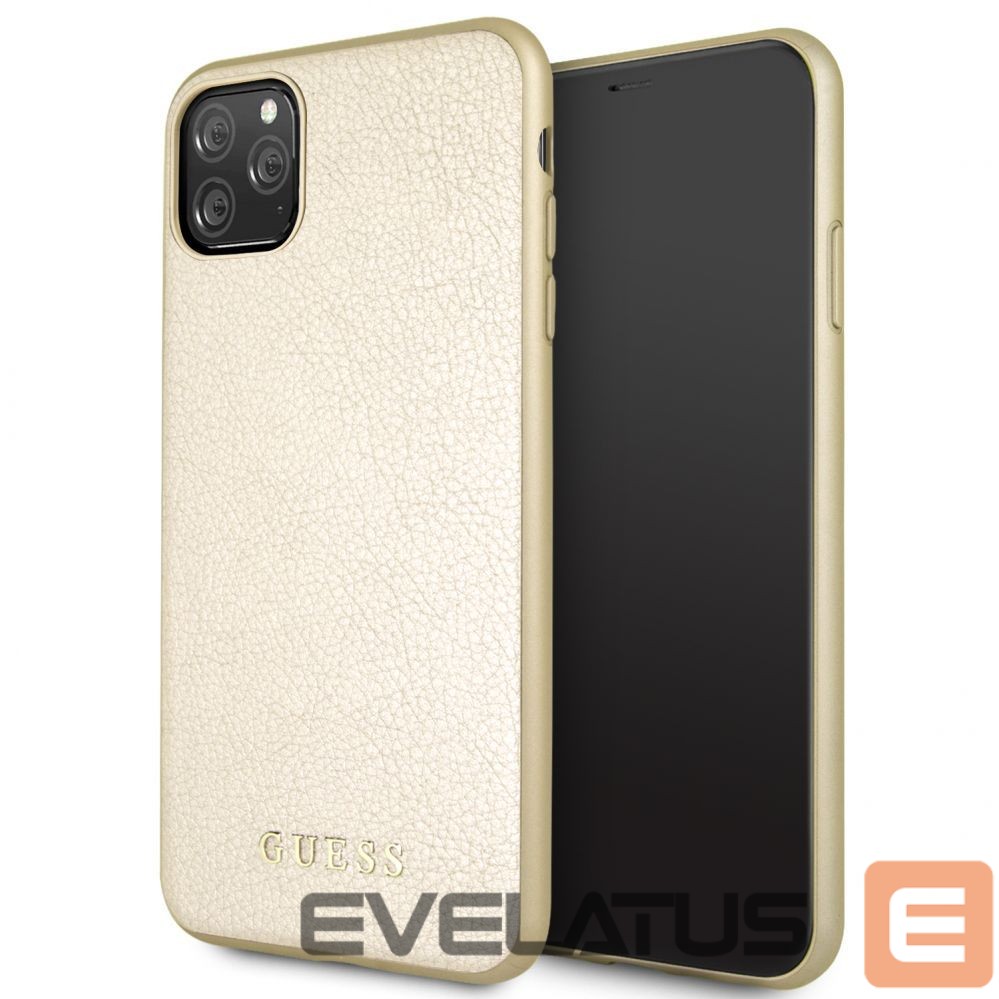 Tagakaaned Guess Apple iPhone 11 Pro Max Iridescent PU Hard Case Gold
