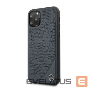 Tagakaaned Mercedes-Benz Apple iPhone 11 Pro Quilted Genyine Leather Blue