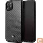 Tagakaaned Mercedes-Benz Apple iPhone 11 Pro Max Hard Case Leather Carbon Fiber Black