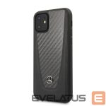 Tagakaaned Mercedes-Benz Apple iPhone 11 Hard Case Leather Carbon Fiber Black