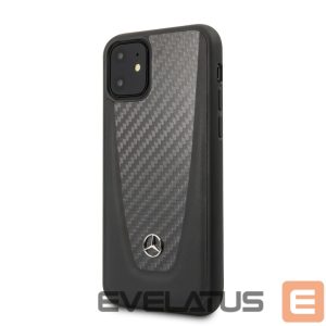 Tagakaaned Mercedes-Benz Apple iPhone 11 Hard Case Leather Carbon Fiber Black