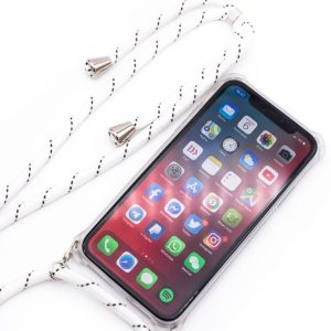 Tagakaaned Evelatus Samsung A10s Case with rope White Stripes Transparent