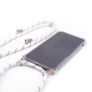 Tagakaaned Evelatus Samsung A50 Case with rope White Stripes Transparent