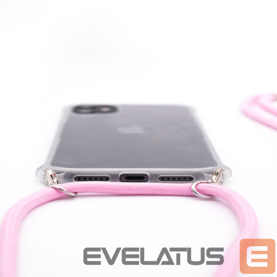 Tagakaaned Evelatus Apple iPhone 11 Pro Silicone Transparent with Necklace TPU Strap Transparent
