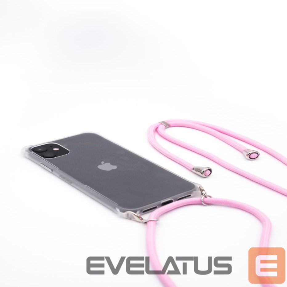 Tagakaaned Evelatus Apple iPhone 11 Pro Silicone Transparent with Necklace TPU Strap Transparent