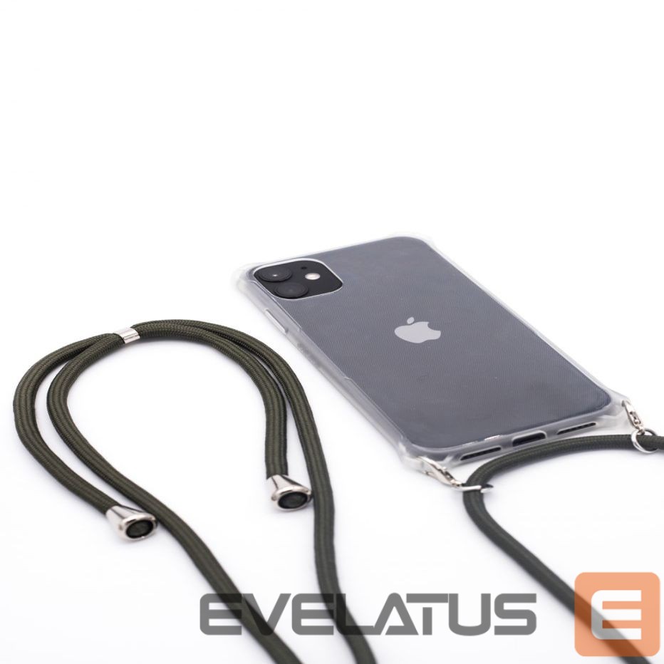 Tagakaaned Evelatus Apple iPhone 11 Pro Case with rope Green Transparent