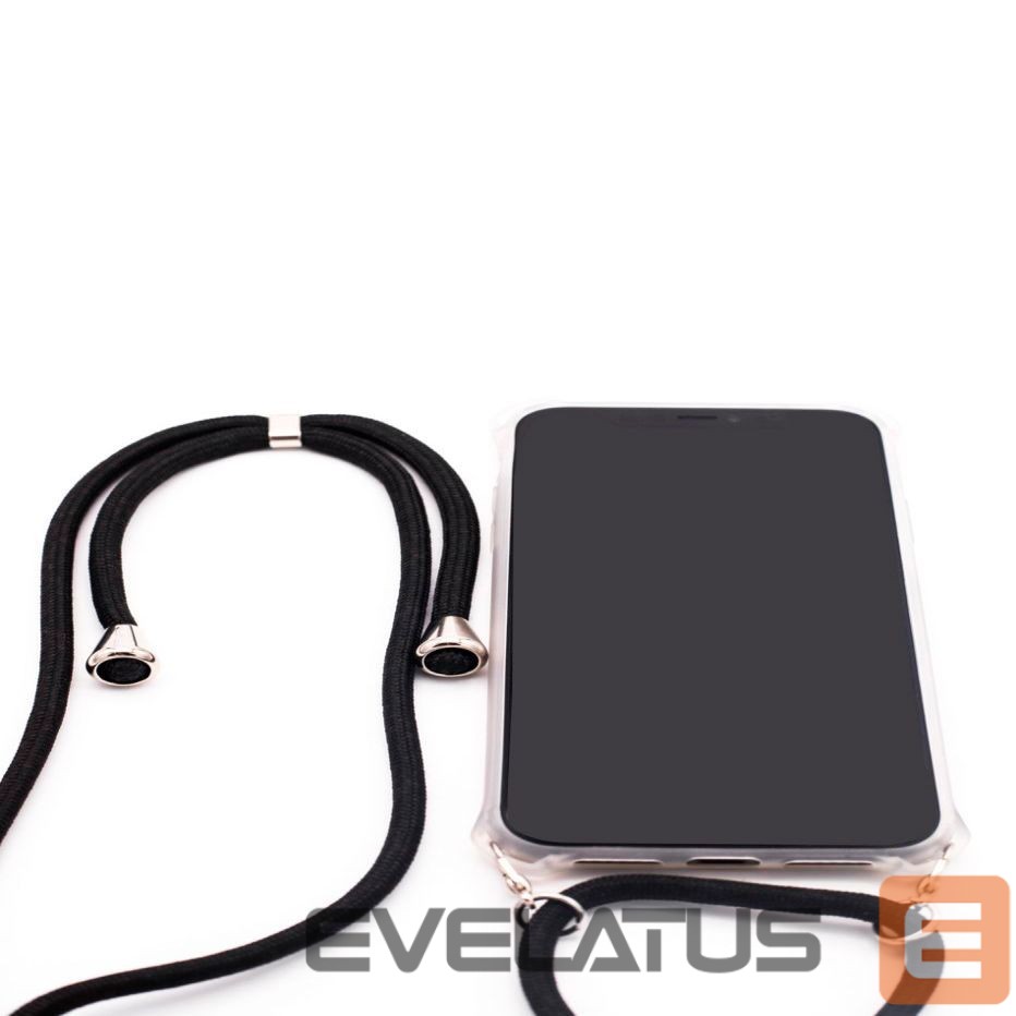 Tagakaaned Evelatus Apple iPhone XR Case with rope Black Transparent