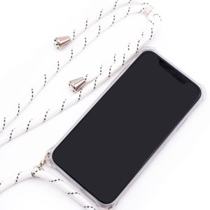 Tagakaaned Evelatus Samsung A50s Case with rope White Stripes Transparent