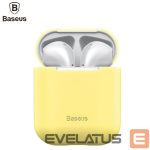 Tagakaaned Baseus Apple Silica Series Ultra-thin Silicone Protector Case for Airpods 1 / 2 Yellow