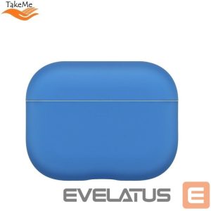 Korpus kõrvaklappidele TakeMe Apple Ultra-thin Soft Silicone Protective case for AirPods Pro Blue