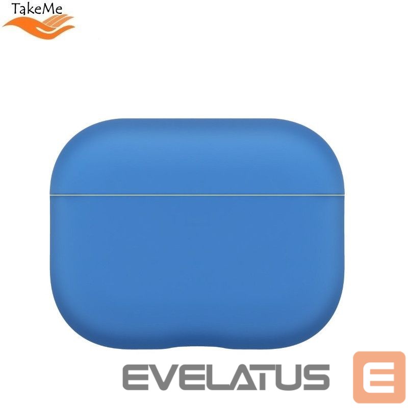 Korpus kõrvaklappidele TakeMe Apple Ultra-thin Soft Silicone Protective case for AirPods Pro Blue