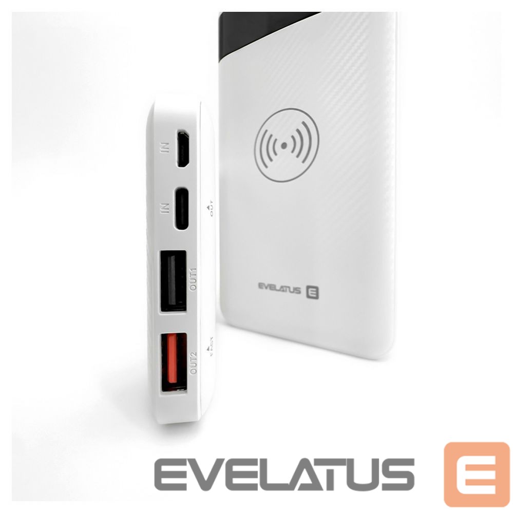 Väline aku Evelatus Evelatus Power Bank Wireless EPB05 10000 mAh White