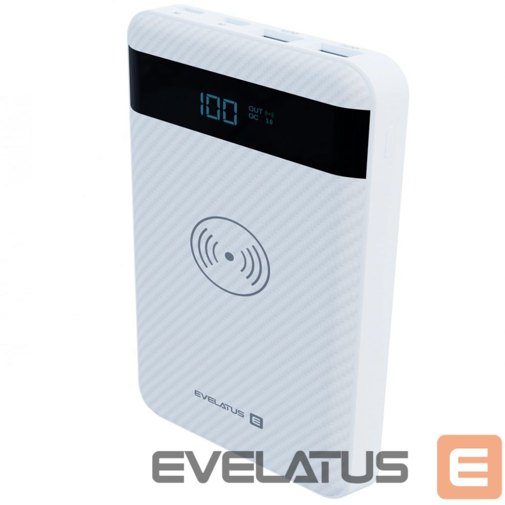 Väline aku Evelatus Evelatus Power Bank Wireless EPB05 10000 mAh White