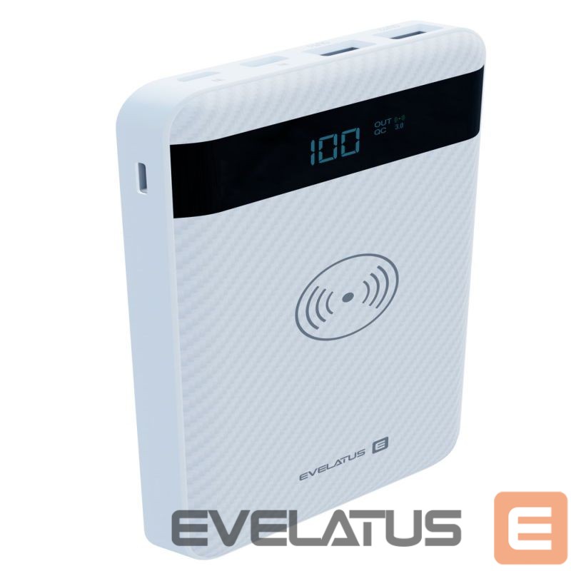 Väline aku Evelatus Evelatus Power Bank Wireless EPB05 10000 mAh White