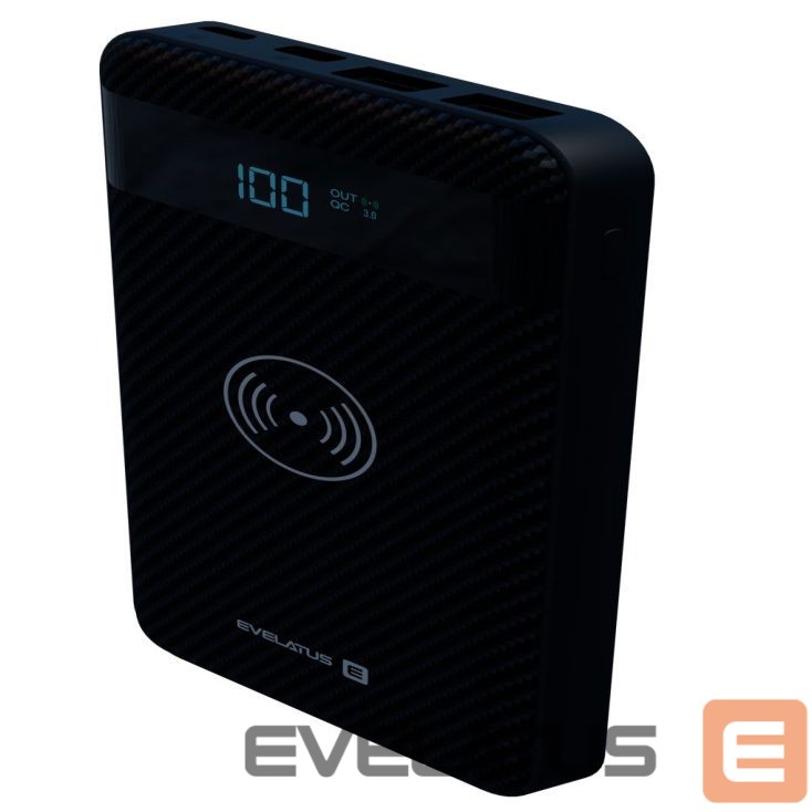 Väline aku Evelatus Power Bank Wireless EPB05 10000 mAh Black