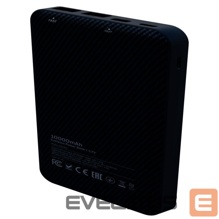 Väline aku Evelatus Power Bank Wireless EPB05 10000 mAh Black