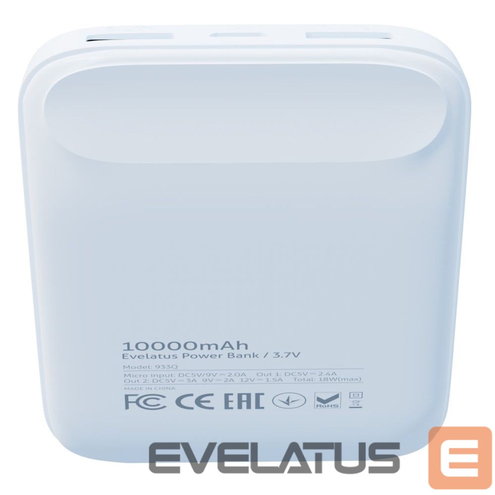 Väline aku Evelatus - Evelatus Power Bank EPB07 10000 mAh White