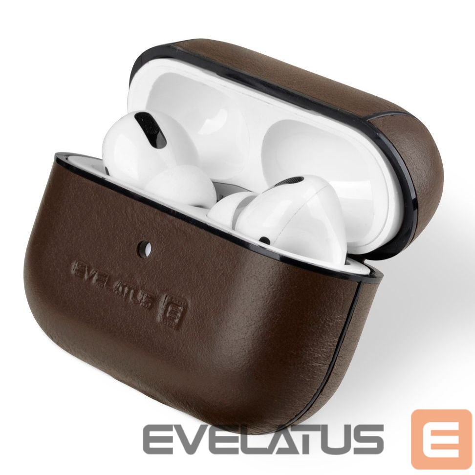 Korpus kõrvaklappidele Evelatus Apple AirPods Pro Leather Protective Case Brown