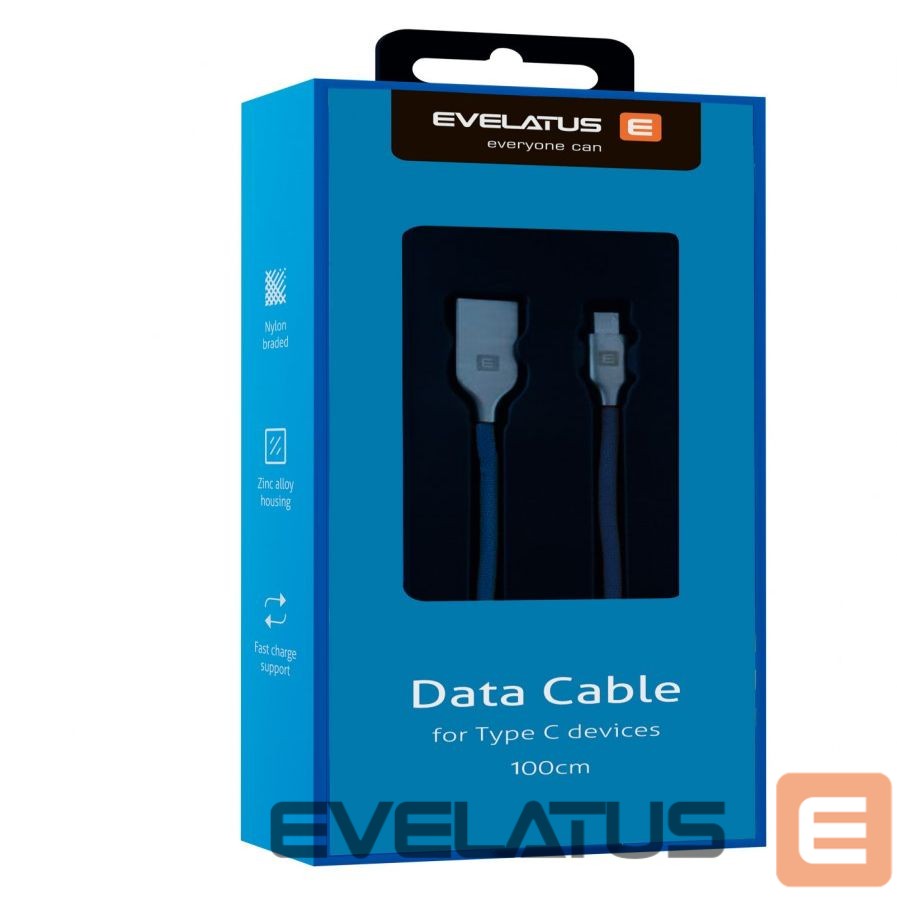 Kaabel Evelatus - Data Cable for Type-C devices TPC06 1m Blue