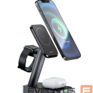 Dokkimisjaamad Acefast  E3 desktop three-in-one wireless charging stand Black