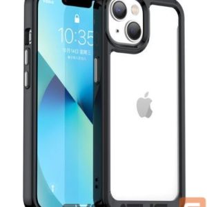 Tagakaaned iLike Apple iPhone 14 hard cover with a gel frame Transparent Black