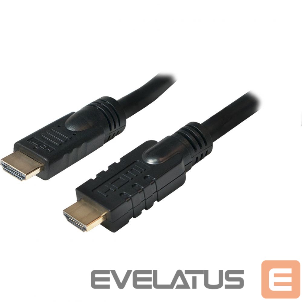 Monitori tarvik Logilink , CHA0020, 20m, Active, HDMI cable, type A male, - HDMI type A male, black. 20 m