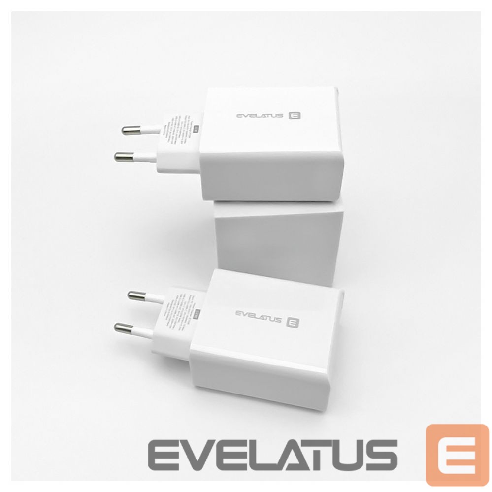 Adaptrid Evelatus Evelatus Travel Charger EU Wall 3 Ports 32W USB-C / USB-A2 ETC06 White