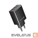 Adaptrid Evelatus  Evelatus Travel Charger EU Wall 3 Ports 32W USB-C / USB-A2 ETC06 Black