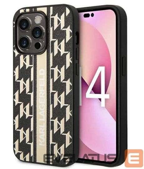 Tagakaaned Karl Lagerfeld Apple iPhone 14 Pro 6.1 hardcase Monogram Stripe Brown