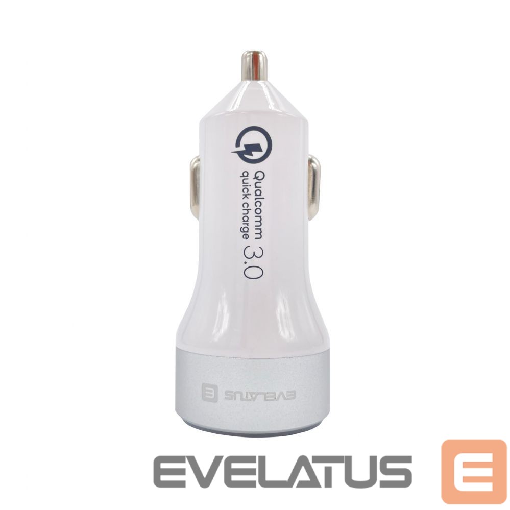 Autolaadijad Evelatus - Evelatus Quick Car Charger QCC03, QCC03WH White