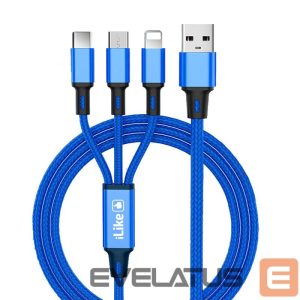 Kaabel iLike  Charging Cable 3 in 1 CCI02 Blue