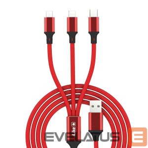 Kaabel iLike  Charging Cable 3 in 1 CCI02 Red